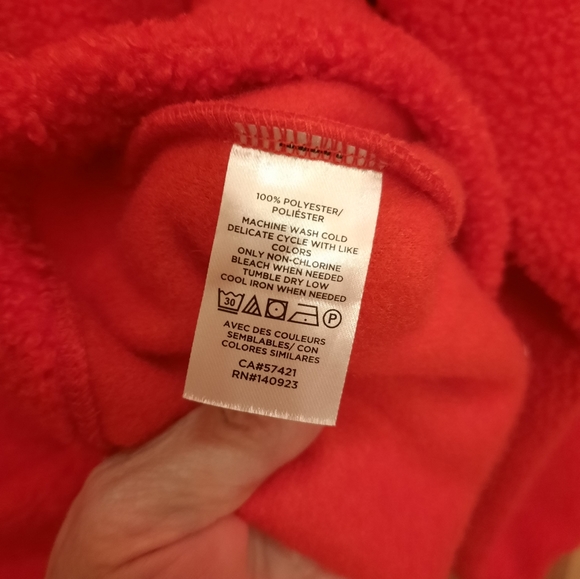 LOFT fleece jacket, 3/4 zipper, Loft, bright red - Picture 4 of 4